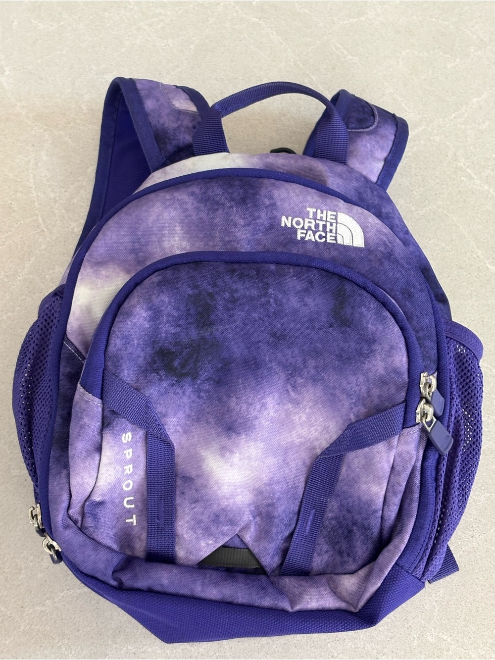 The North Face Sprout Mini Toddler Backpack Purple Tie Dye 10L